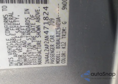 2010 Nissan Altima 2.5 S from USA, damaged, VIN 1N4AL2AP2AN471824